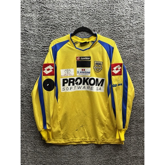 Arka Gdynia‎ 2004/05 #7 Home Kit Long Sleeve Football Jersey Size L in Lotto Tag